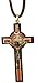 Catholica Shop Saint Benedict Wood Crucifix Pendant Necklace - San Benito Catholic Necklace for Men & Women, Cross Pendant, Handcrafted in Brazil (Large)
