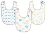 aden + anais (aden) Little Bib - Cotton Muslin - Ellie Star - Unisex - 3 ct