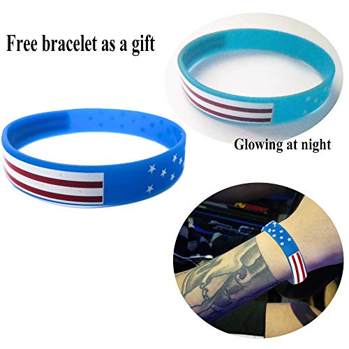haihong Helmet Hair Helmet Pigtails Gradient Ramp Helmet Braids Ponytail with Suction Cup with Bowknot for Motorcycle Bike 1PCS 24inch-Ombre Black to Blue + Free Bracelet - Thumbnail 4