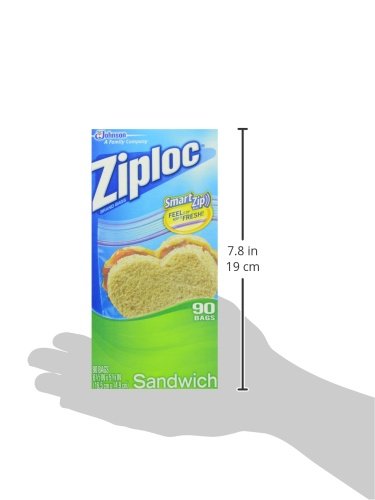 ZIPLOC SANDWHICH BAGS, 90 COUNT