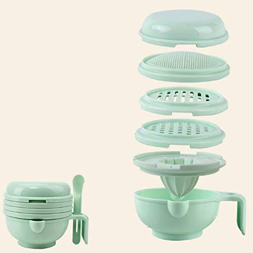 Baby Food Grinder 8 in 1 Food Masher Maker Portable Baby Feeder Food Processor Smasher Serve Bowl Vegetables Fruit Ricer Grinder 8Pcs/Set