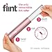 Flint Retractable Lint Roller, Refillable, 30 Sheets, Metallic Rose Gold (FLDRP-RG-MET-US)
