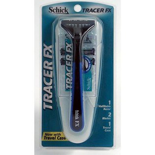 Schick Tracer FX Twin Blade Razor with 2 Blades and Radius Travel Case