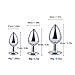 Yarachel 3PCS Stainless Steel Jeweled Sexy Stimulation Toys for Adult (Pink)