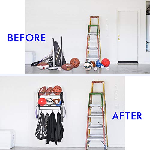 Sunix Sports Equipment Storage, Ball Storage Rack Basketball Holder