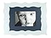 Thistle & Poppy Solid Wood Magnetic Picture Frame - Fits 5x7 Photo - Large Frame Size - Overall Dimensions 11x14 in Light Vintage Blue & Navy Blue