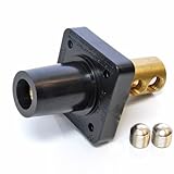 Marinco CL40FRB-AX CL Cam Type, Panel Mount, 400 Amp, 600 Volt, 2/0 - 4/0 AWG double set screw, Female - Black (A)