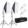 PHOPIK Softbox Lighting Kit 2X20X28 inch Professional Continuous Studio Photography Photo Studio Equipment with 2×85W…