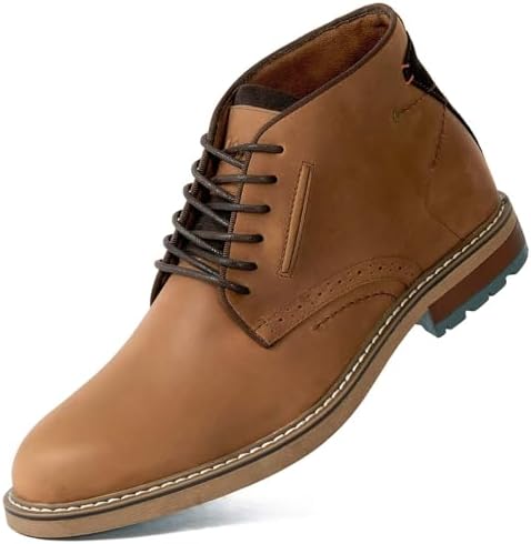 Vince Camuto Men\'s Brown Leather Chukka Boot with Elastic Side Panels Vince Camuto Men main image 2