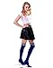 HDE Striped Softball Socks Extra Long Over the Knee Athletic Tube Sock for Women