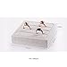 Oirlv linen 3 Slots Ring Earrings Display Trays Showcase Jewelry Organizer (creamy-white,square)