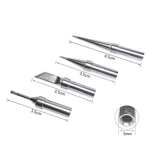 Solder Tips for Weller ST Series Replacement OD 1/4" (6.3mm), ST7 Soldering iron tip For WELLER WLC100 WP25 WP30 WP35/SP40L,SP40N (4PCS)