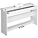 LAGRIMA Digital Piano, 88 Key Electric Keyboard Piano for Beginner W/Music Stand+Power Adapter+3-Pedal Board+Instruction Book+Headphone Jack(White Only Piano)