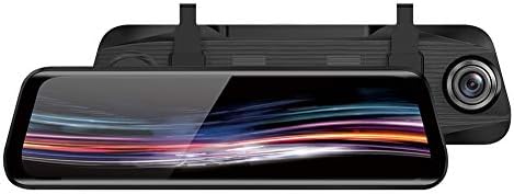 Anytek T11 Car Camera HD Dash Cam with 9.66" IPS Full Screen Car DVR with Front 1080P / Rear 720P Camera Super Night Vision Streaming Rearview Mirror (with 16GB TF Card)