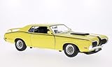 Mercury Cougar Eliminator, hellgelb/matt-schwarz, 1970, Modellauto, Fertigmodell, Welly 1:18