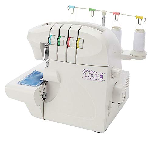 Crafter's Companion Gemini Lock Pro Serger, Color-Coded Threading Guide, Dial Stitch Length, Presser Foot Pressure Adjustment