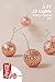Ling's Moment Rose Gold Moroccan Lamp 10 LED Lights AA Battery Powered Boho Decor Glod String Lights for Wedding, Indoor, Bedroom, Curtain, Patio, Holiday, Party Decorations (Warm White)