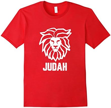 Men's The Tribe of Judah Lion T-Shirt Hebrew Israelite Heritage Medium Red