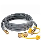 GASPRO 12FT Natural Gas Hose，3/8 Inch Propane/Natural Gas Quick Disconnect Kit for Low Pressure Appliance,CSA