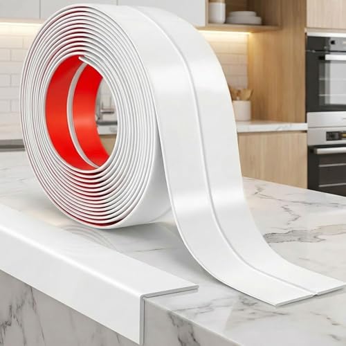 JSIWOTH 9.2 M PVC Flexible Self-Adhesive Angle Moulding 90–180°, Corner Protector for Interior and Exterior Wall, Decorative Profile for Wall and Ceiling (White, W:60 MM)
