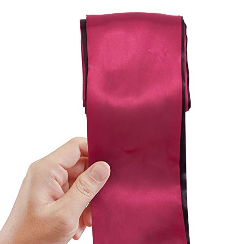 Whaline-confezione-da-2-bende-in-raso-per-gli-occhi-mascherine-per-dormire-da-150-cm-nera-e-rossa