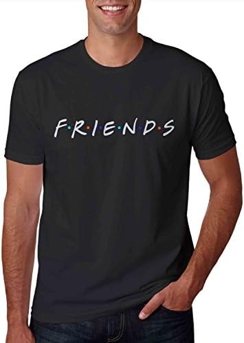 Friends Tv Show 6 Black Tshirt For Man XXXL