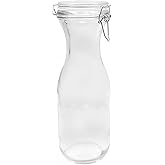 TableCraft RGC34 Cash & Carry Carafe, 34 oz., re-sealable, Silicone Seal, Glass, Transparent, 6 Each per case
