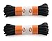 OrthoStep Round Dress Thin Black 27 inch Shoelaces 2 Pair Pack