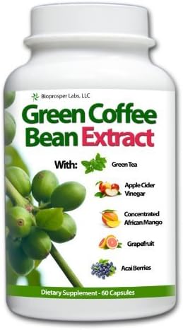 Greenbean Pure Green Coffee Bean Extract 700mg with African Mango, Green Tea, Apple Cider, Grapefruit, Kelp, &amp; Acai by Bio Prosper Labs