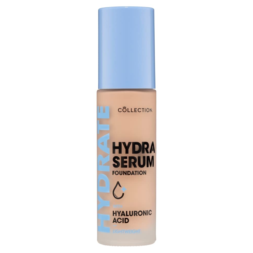 Collection Cosmetics Hydra Serum Foundation, Breathable Formula for Glowy Skin, 30ml, Beige