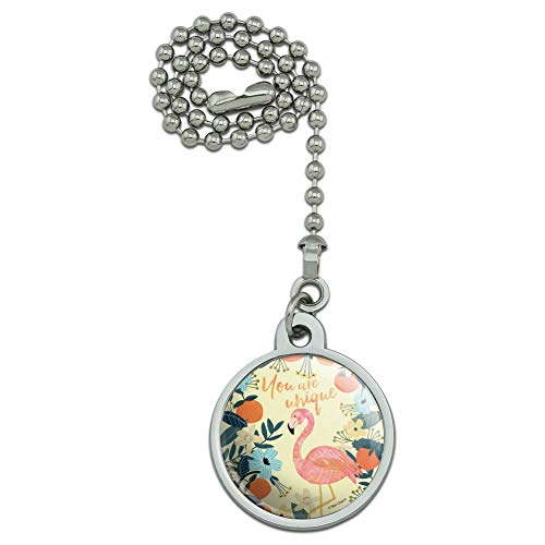 GRAPHICS & MORE You are Unique Flowers Flamingo Ceiling Fan and Light Pull Chain
