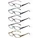 Reading Glasses Comb Pack of Multiple Fashion Men and Women Spring Hinge Readers (5 Pack Mix Color, 2.0)