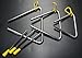 Bilipala Steel Rhythm Musical Percussion Triangle Instruments with Strikers, Set of 3