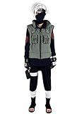 Miccostumes Men's Naruto Kakashi Hatake Cosplay Costume Medium Green and Dark Blue