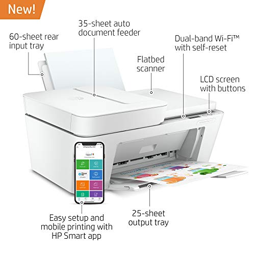 HP DeskJet Plus 4122 AllinOne Printer, All in One Photo Printer with
