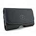 Samsung Galaxy S4/ S 4/ S IV/ i9500/ i9505/ L720 Horizontal Leather Case with Magnetic closure with belt clip and belt loops (Plus Size will Fit w/ Otterbox Commuter on) + Cell Phone Antenna Booster and Anti Radiation Shield