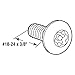 Prime-Line 642-0107 T-27 Torx Shoulder Screw, #10-24 x 3/8 In., Stainless Steel Construction (100 Pack)