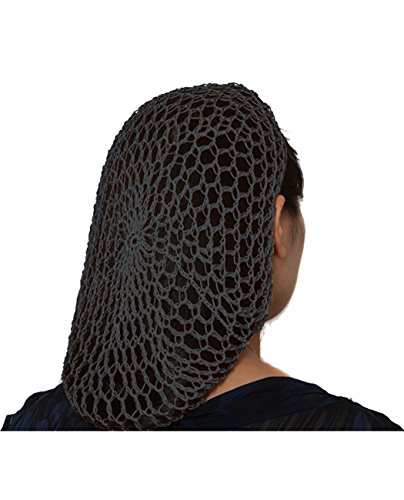 THICK HAIR NETS CROCHET BEANIE SKULL CAP HAT, Dark Grey