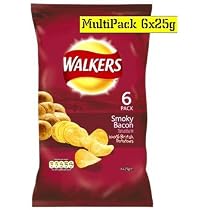 Walkers Ready Salted Crisps 12 X 25g Pack - Total 300g, British Snacks
