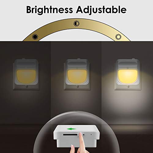 UZOPI Plug-in Night Light for Kids, Dimmable RGB Color Changeable LED Nightlight with Dusk-to-Dawn Sensor,Warm White Night Lamp for Baby Room, Bedroom, Hallway, Kitchen, Bathroom, Stairs (RGB 2PC)
