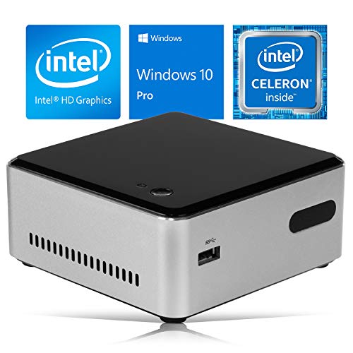 Intel NUC DN2820FYKH Mini PC, Intel Celeron N2820 Upto 2.39GHz, 8GB RAM, 128GB SSD, HDMI, Wi-Fi, Bluetooth, Windows 10 Pro (Renewed)
