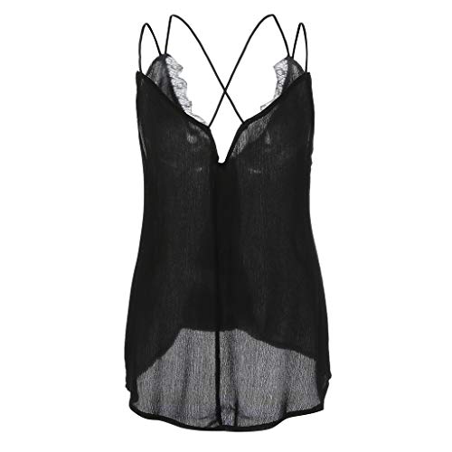 image for Yezijin_Women's Wear Fashion Women V-Neck Camisole Lace Splicing Pure 
