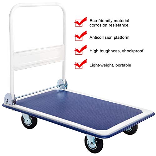 2 Goplus+Folding+Platform+Rolling+Flatbed