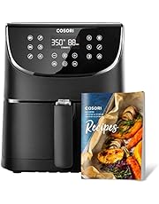 COSORI Air Fryer 5.8QT Oil Free XL Electric Hot Air Fryers Oven, Programmable 11-in-1 Cooker with Preheat & Shake Reminder, Equipped Digital Touchscreen and Nonstick Basket, 100 Recipes, 1700W, Black