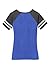 Joe's USA(tm) Ladies Distressed Retro V-Neck T-Shirt-Royal Charcoal-2XL