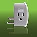 JASCO Z-Wave Plus Smart Plug, 1 Grounded Outlet, On/Off Switch, Repeater/Range Extender, for Lighting & Appliances, Zwave Hub Required, Works with SmartThings Wink and Alexa, 28168