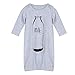 EGELEXY Toddler Infant Baby Clothes Milk Printed Long Sleeve Sleeping Bag Sleeper Gowns Size 0-6 Months (Grey)