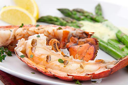 (12 Pack) Fresh Frozen Lobster Tails from Maine -> Best with Lobster Clasp, Crab Leg Cracker Tools, Lobster Pics, Seafood Scissor & Forks (items not included) - Antibiotic Free - Get Maine Lobster