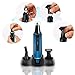 3 in 1 Nose Hair Trimmer - Waterproof Stainless Steel Nose Trimmer Ear Hair Trimmer/Eyebrow Trimmer/Precision Detailer Clipper with LED Light, Wet/Dry Use for Men&Women (Blue)