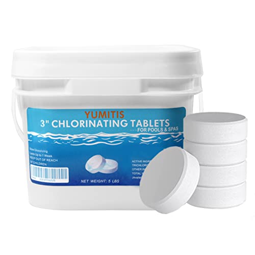 [3 INCH 5 LB] 3 Inch Swimming Pool Chlorine Tablets 5 LB, 3